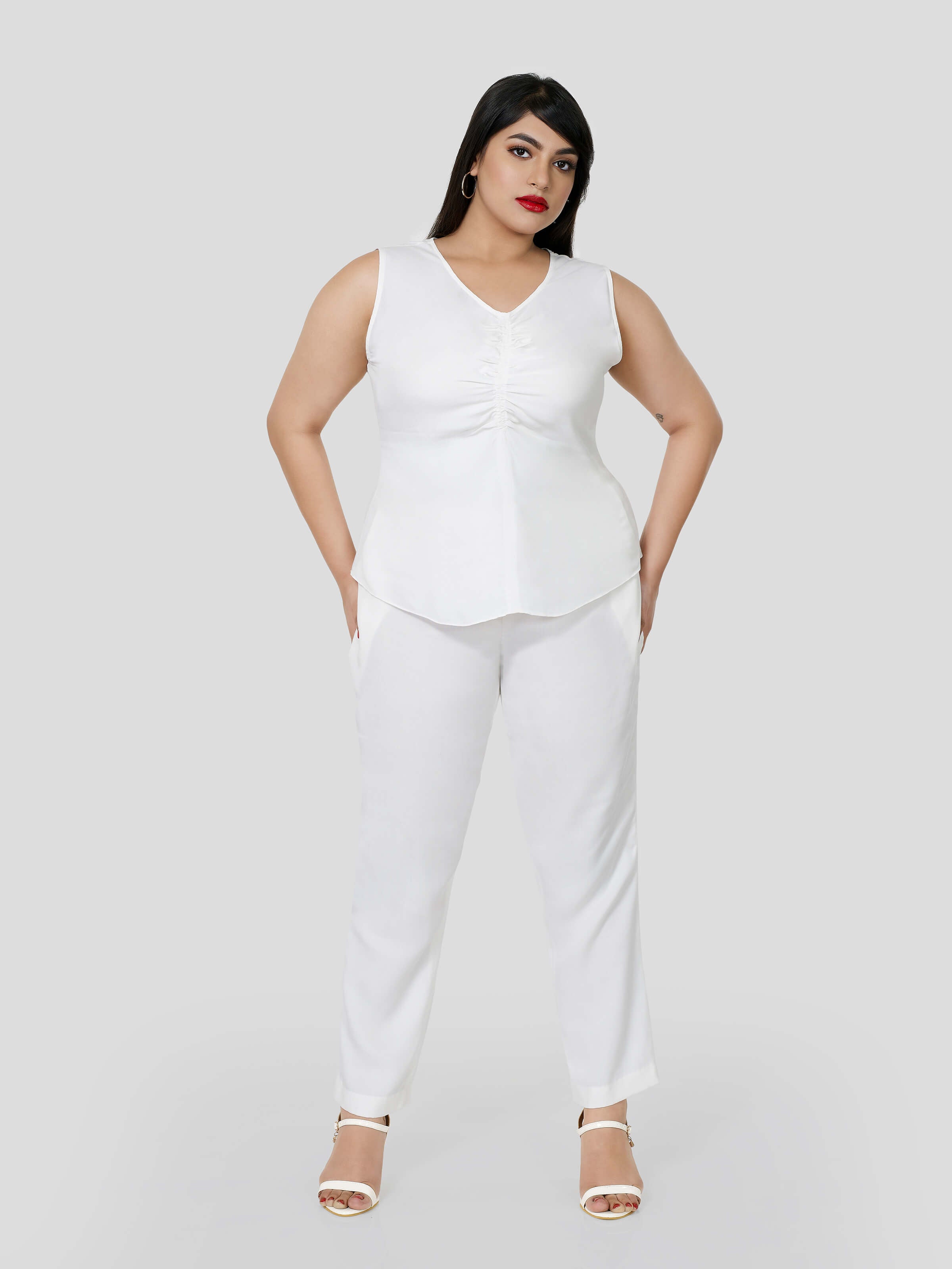 Luminous  Sleeveless Top & Narrow Pants - STOMBIL TRADE 