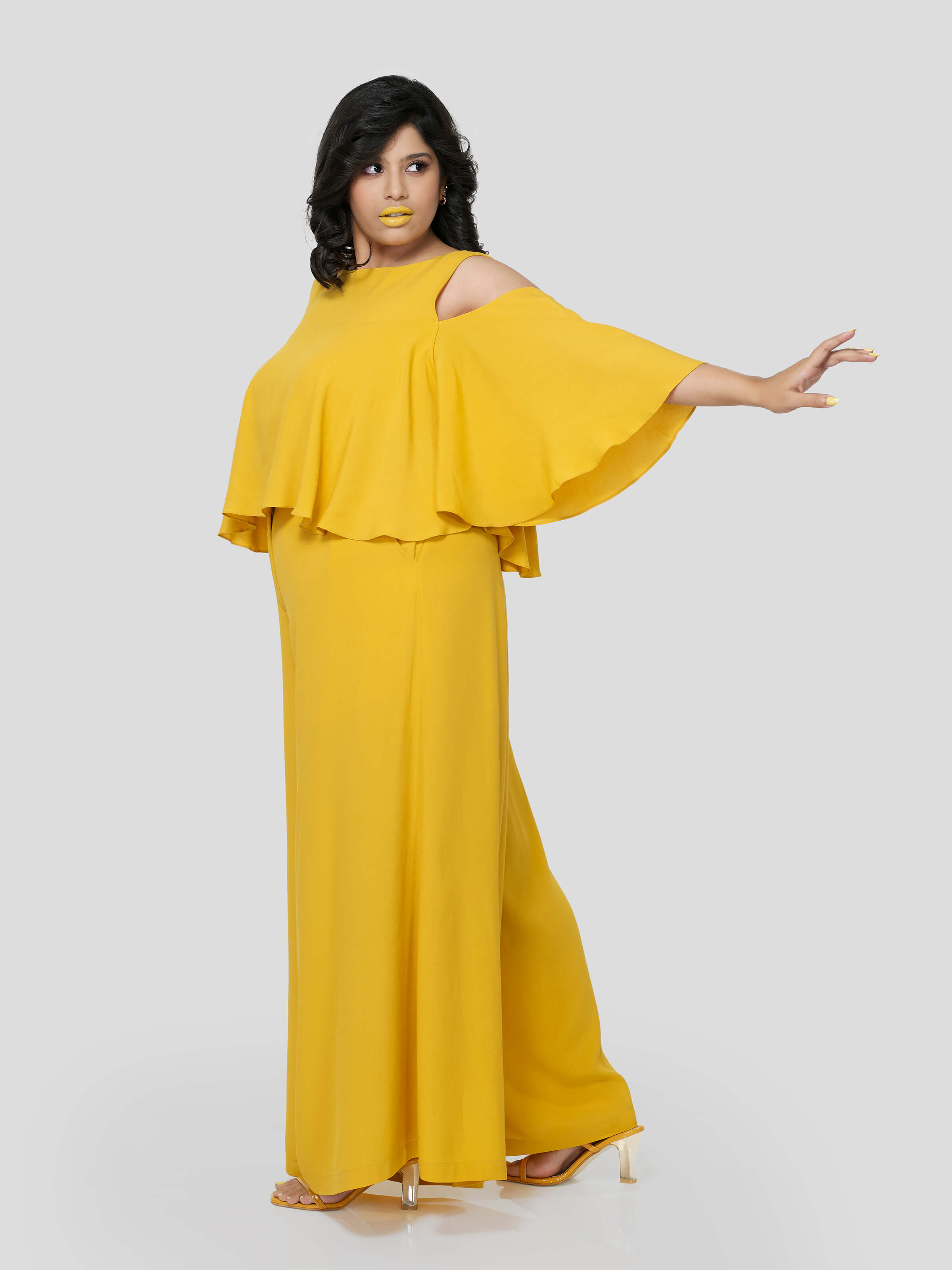 Statuesque Off Shoulder Flared Top with Flared Pants - STOMBIL TRADE 