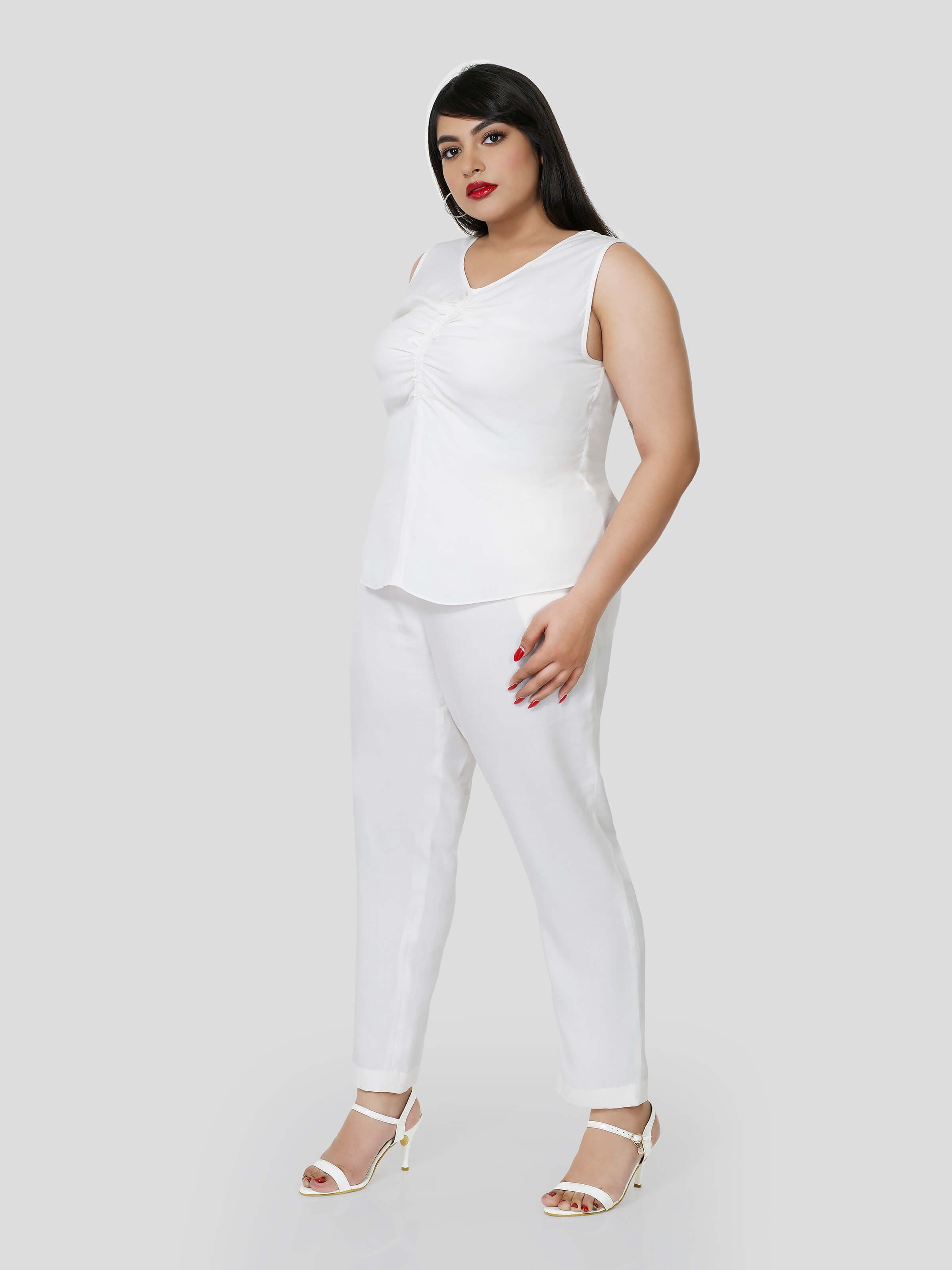 Luminous  Sleeveless Top & Narrow Pants - STOMBIL TRADE 
