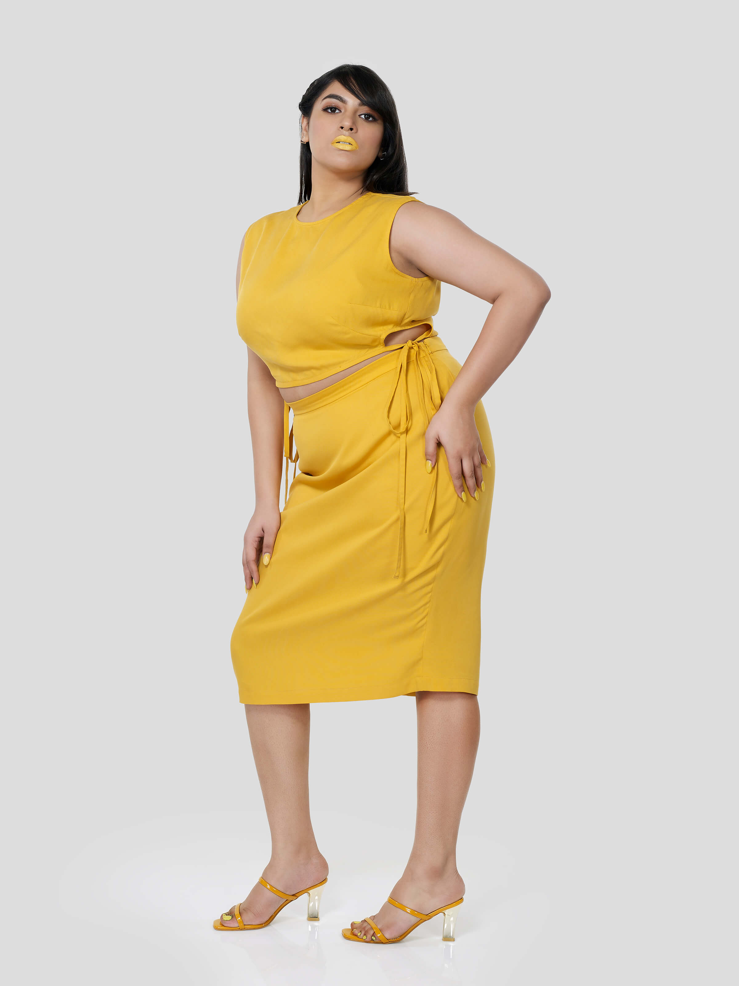 Perpetual Shine of Cavity Top & Straight Skirt - STOMBIL TRADE 