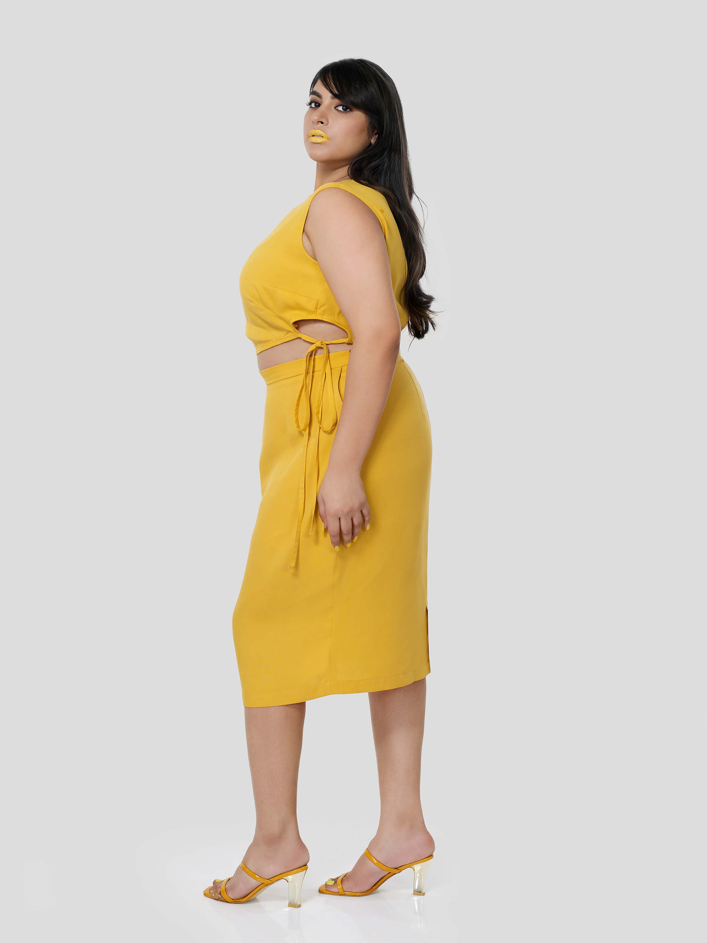 Perpetual Shine of Cavity Top & Straight Skirt - STOMBIL TRADE 
