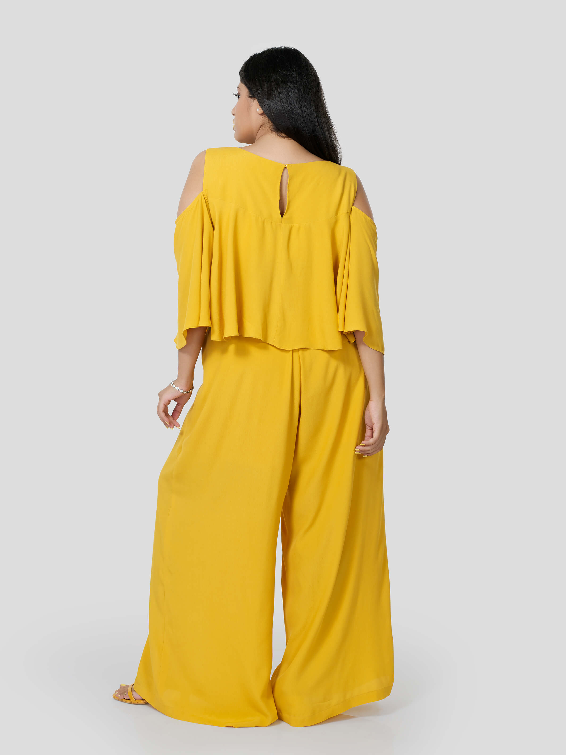 Statuesque Off Shoulder Flared Top with Flared Pants - STOMBIL TRADE 
