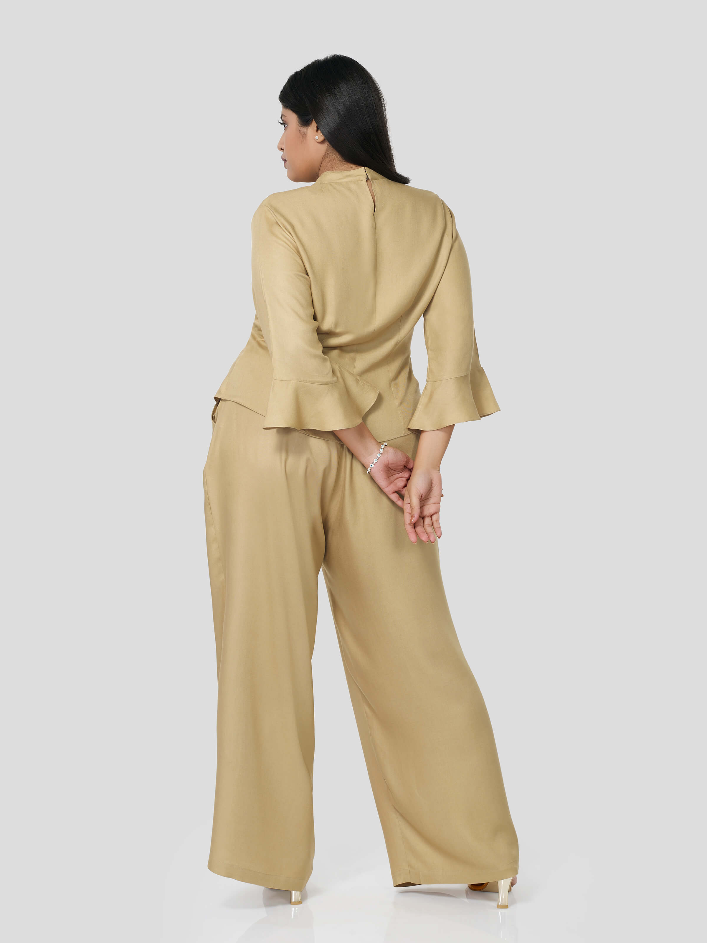 Ravishing Wrap Around Top with Flared Pants - STOMBIL TRADE 