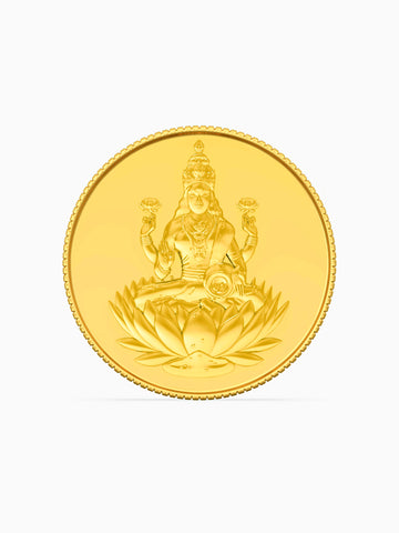 10 Gram 995 Purity Goddess Laxmi Gold Coin - Zest Mélange 
