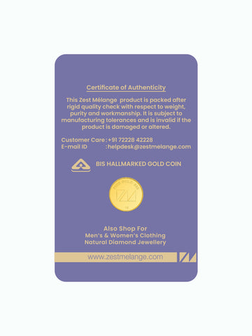 1 Gram 995 Purity Goddess Laxmi Gold Coin - STOMBIL TRADE 