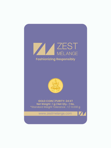 1 Gram 999 Purity Goddess Laxmi Gold Coin - STOMBIL TRADE 