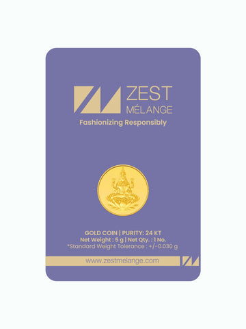 5 Gram 999 Purity Goddess Laxmi Gold Coin - STOMBIL TRADE 