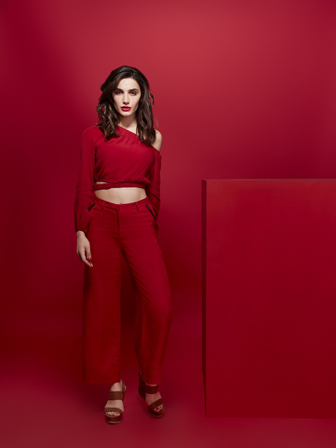 Dynamax Metallic Zip Pocket Flared Pants - STOMBIL TRADE 