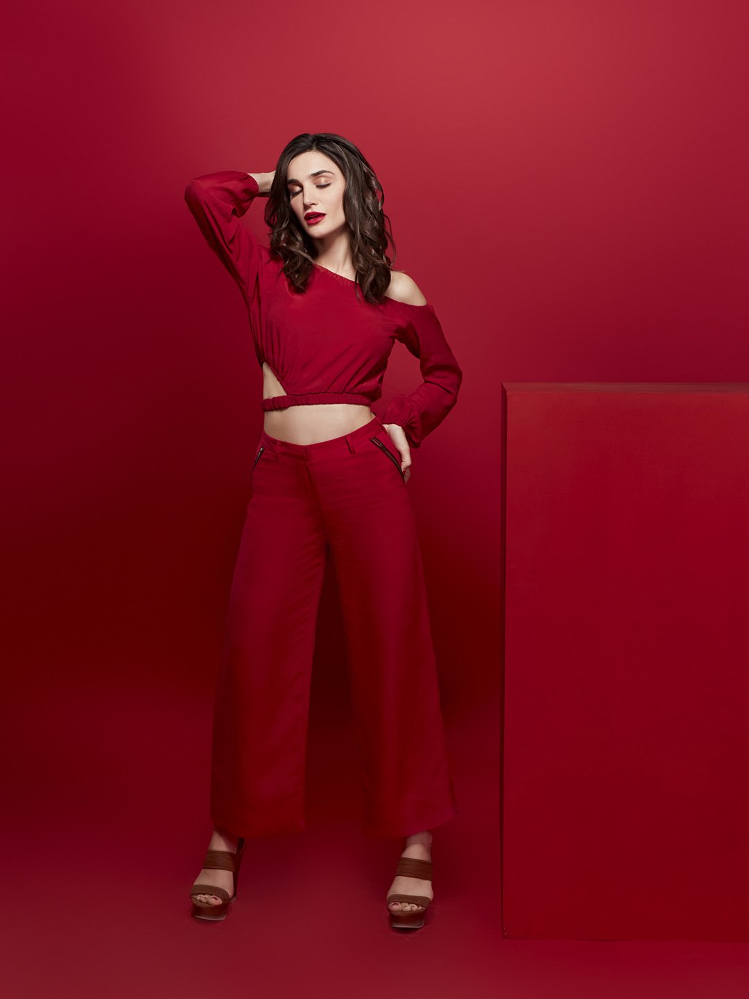 Dynamax Metallic Zip Pocket Flared Pants - STOMBIL TRADE 