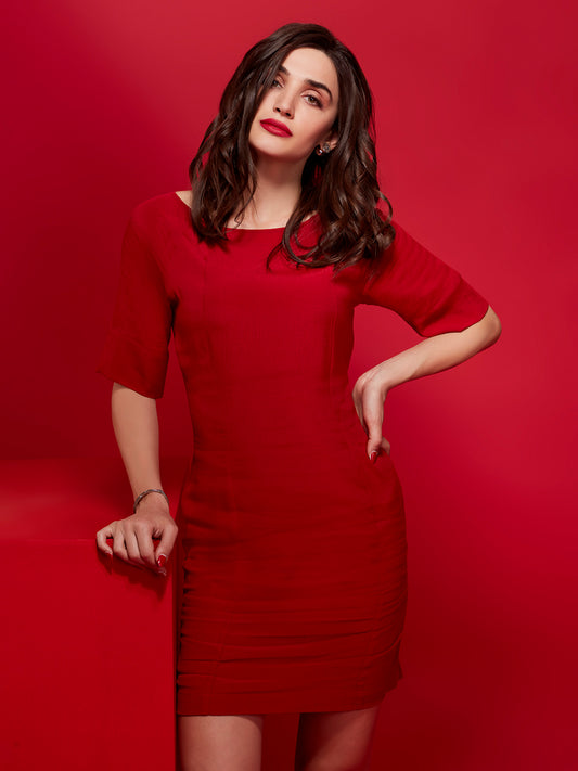 Splendacious Reglan Sleeve Princess Seam Dress - STOMBIL TRADE INDIA PRIVATE LIMITED 
