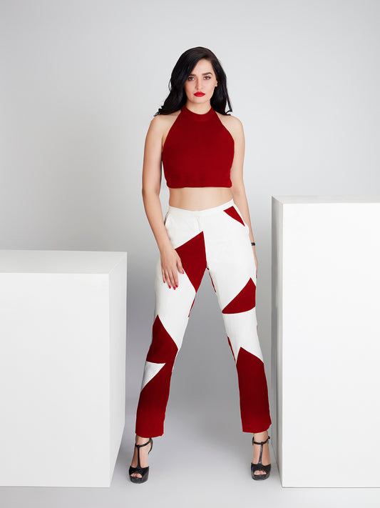 Intricate Crimson Co-ords - STOMBIL TRADE INDIA PRIVATE LIMITED 