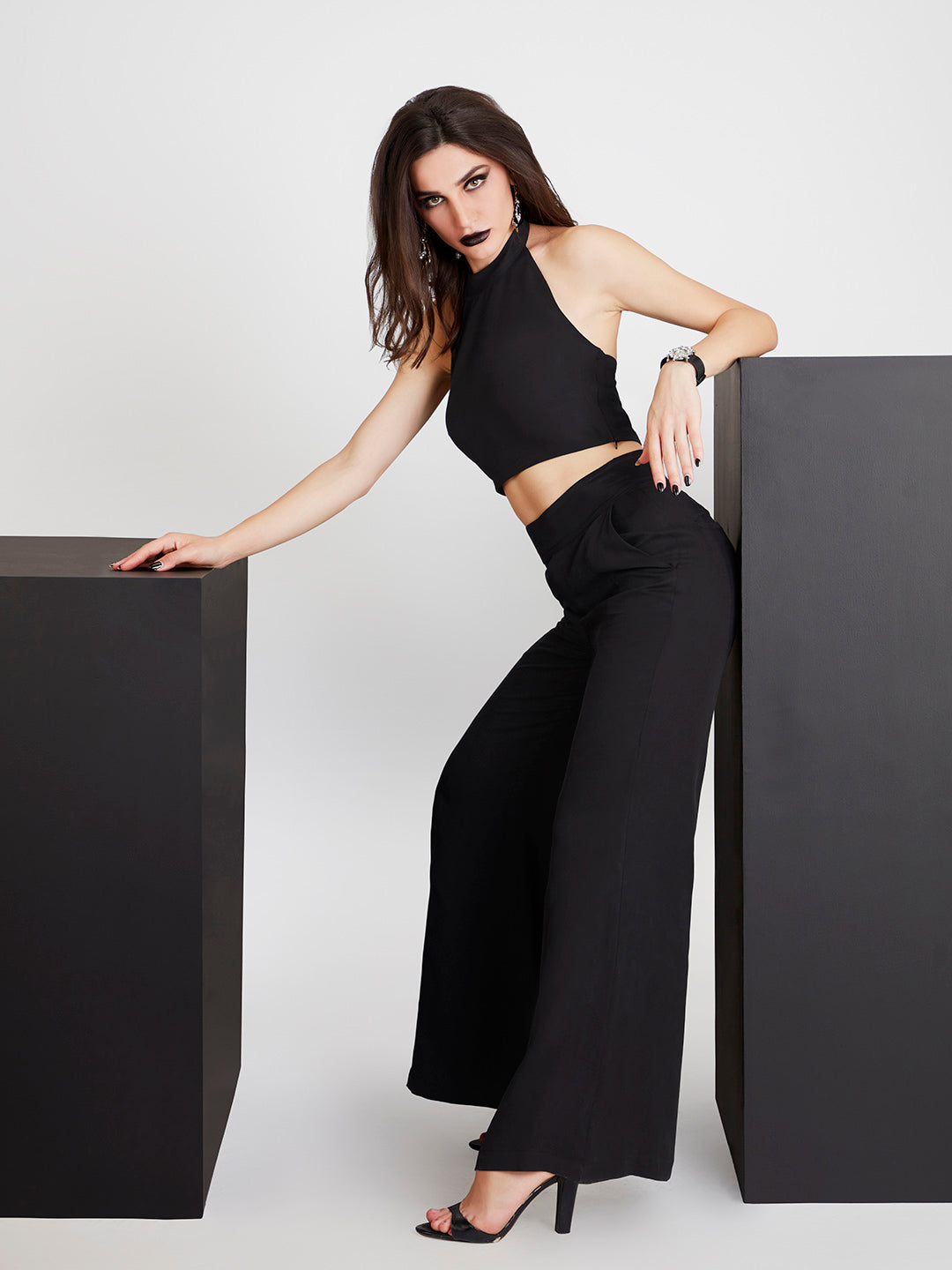 Suave Wide Waist Band Flared Pants - STOMBIL TRADE 